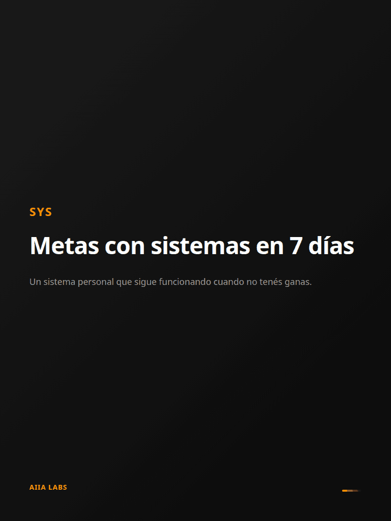 Metas con sistemas en 7 días