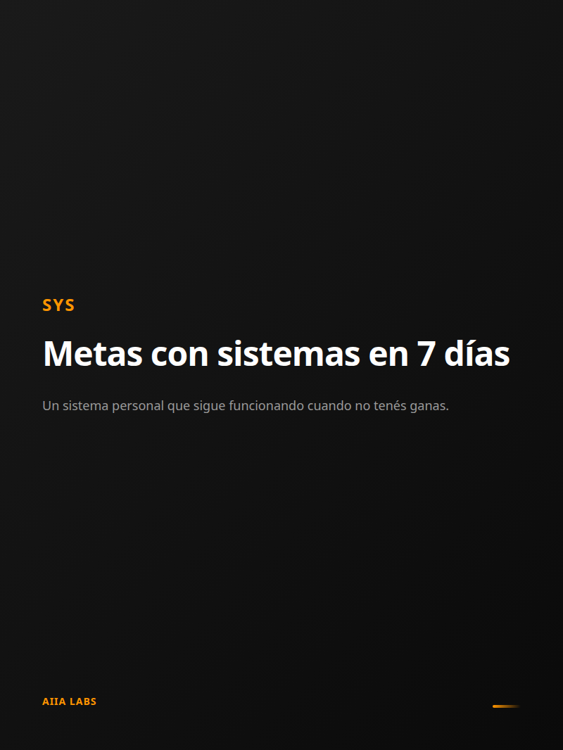 Metas con sistemas en 7 días