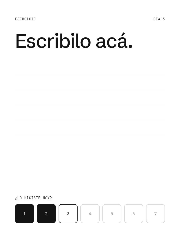 Página · Ejercicio